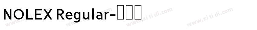 NOLEX Regular字体转换